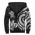 Vanuatu Sherpa Hoodie - White Tentacle Turtle - Polynesian Pride