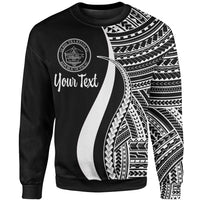 Palau Custom Personalised Sweatshirt - White Polynesian Tentacle Tribal Pattern Crest Unisex White - Polynesian Pride