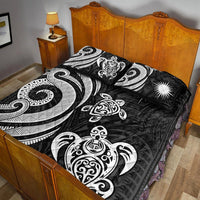Marshall Islands Quilt Bed Set - White Tentacle Turtle - Polynesian Pride