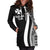 Wallis and Futuna Women's Hoodie Dress - White Polynesian Tentacle Tribal Pattern - Polynesian Pride