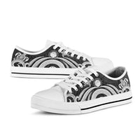 Northern Mariana Islands Low Top Canvas Shoes - White Tentacle Turtle - Polynesian Pride