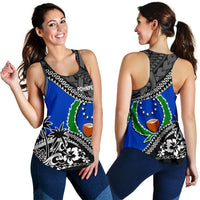 Pohnpei Women Racerback Tank Fall In The Wave K9 - Polynesian Pride