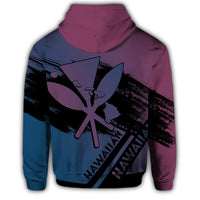 Hawaiian Map Kanaka Identifier Hoodie Zip Special Edition - Polynesian Pride