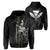 Hawaii King Polynesian Hoodie (Zip up) Durk Style Gray Unisex Gray - Polynesian Pride