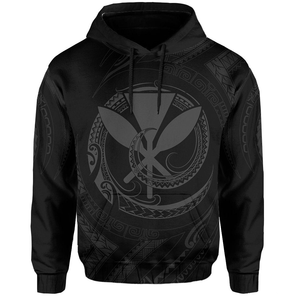 Polynesian Kanaka Shaka Map of Hawaii Hoodie Gray - Polynesian Pride