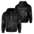 Polynesian King Kanaka Map Seal of Hawaii Zip Hoodie Gray Unisex Gray - Polynesian Pride