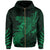Polynesian Tropic Hula Girl Hibiscus Hawaii Zip Hoodie Green - Polynesian Pride