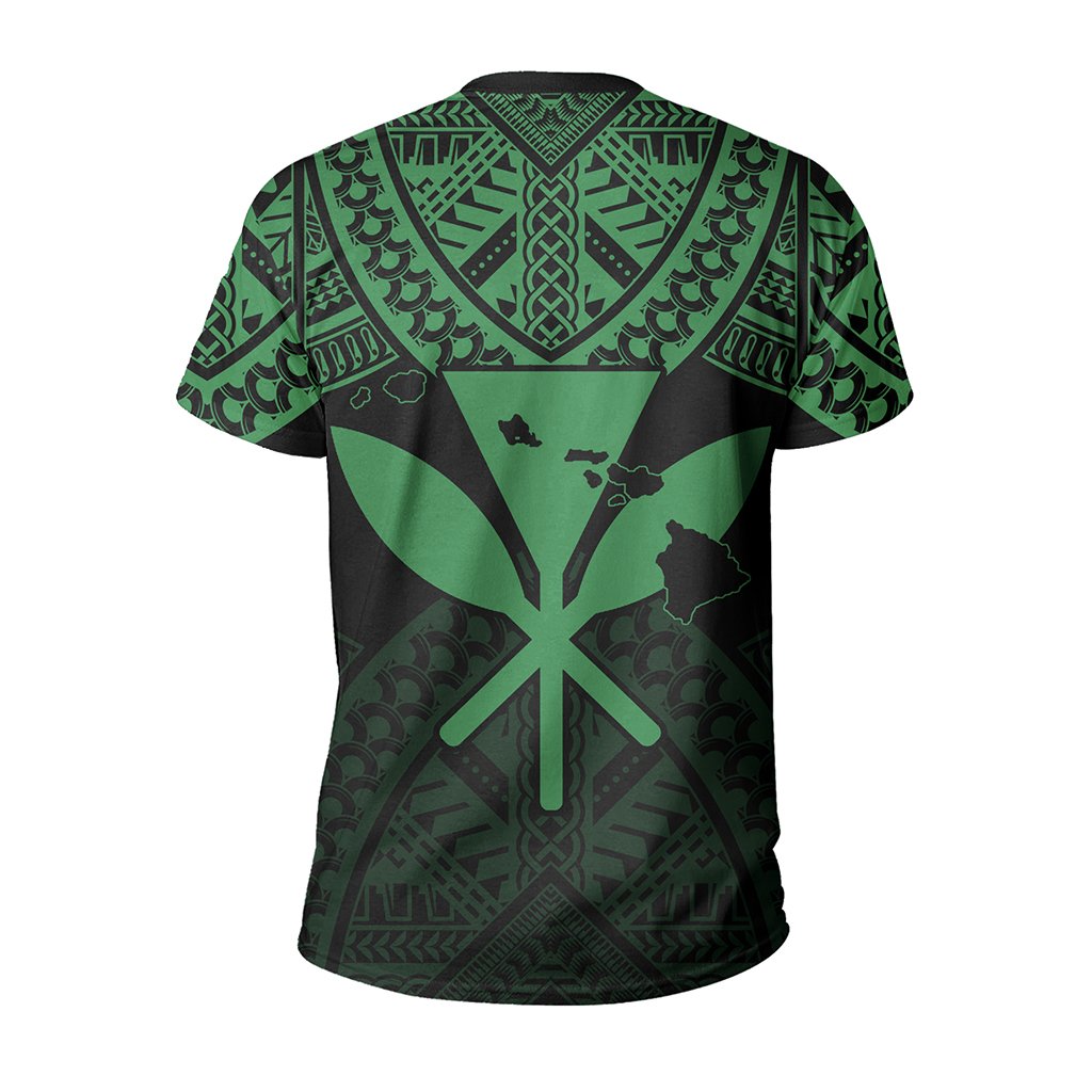Hawaii Polynesian Limited T Shirt Tab Style Green - Polynesian Pride