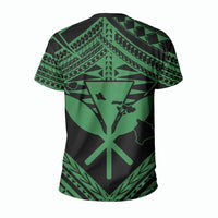 Hawaii Shark Polynesian Kanaka Green T Shirt Candy Style - Polynesian Pride