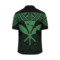 Hawaii Polynesian Limited Hawaiian Shirt - Tab Style Green - AH - Polynesian Pride