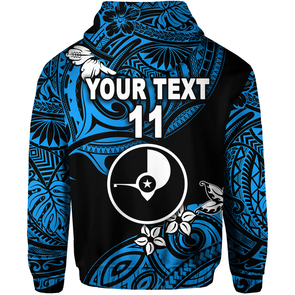Custom FSM Yap Zip Hoodie Unique Vibes Blue LT8 - Polynesian Pride