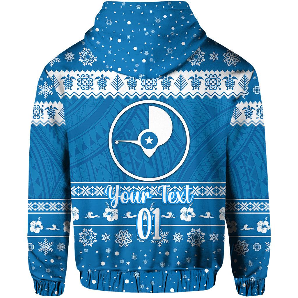 Custom FSM Yap Christmas Zip Hoodie Simple Style LT8 - Polynesian Pride