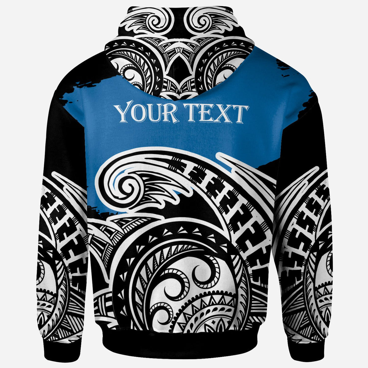 Yap Custom Hoodie Ethnic Style With Round Black White Pattern - Polynesian Pride
