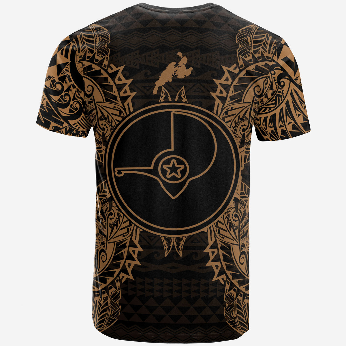 Yap T Shirt Yap Flag Map Polynesian Tattoo Gold - Polynesian Pride