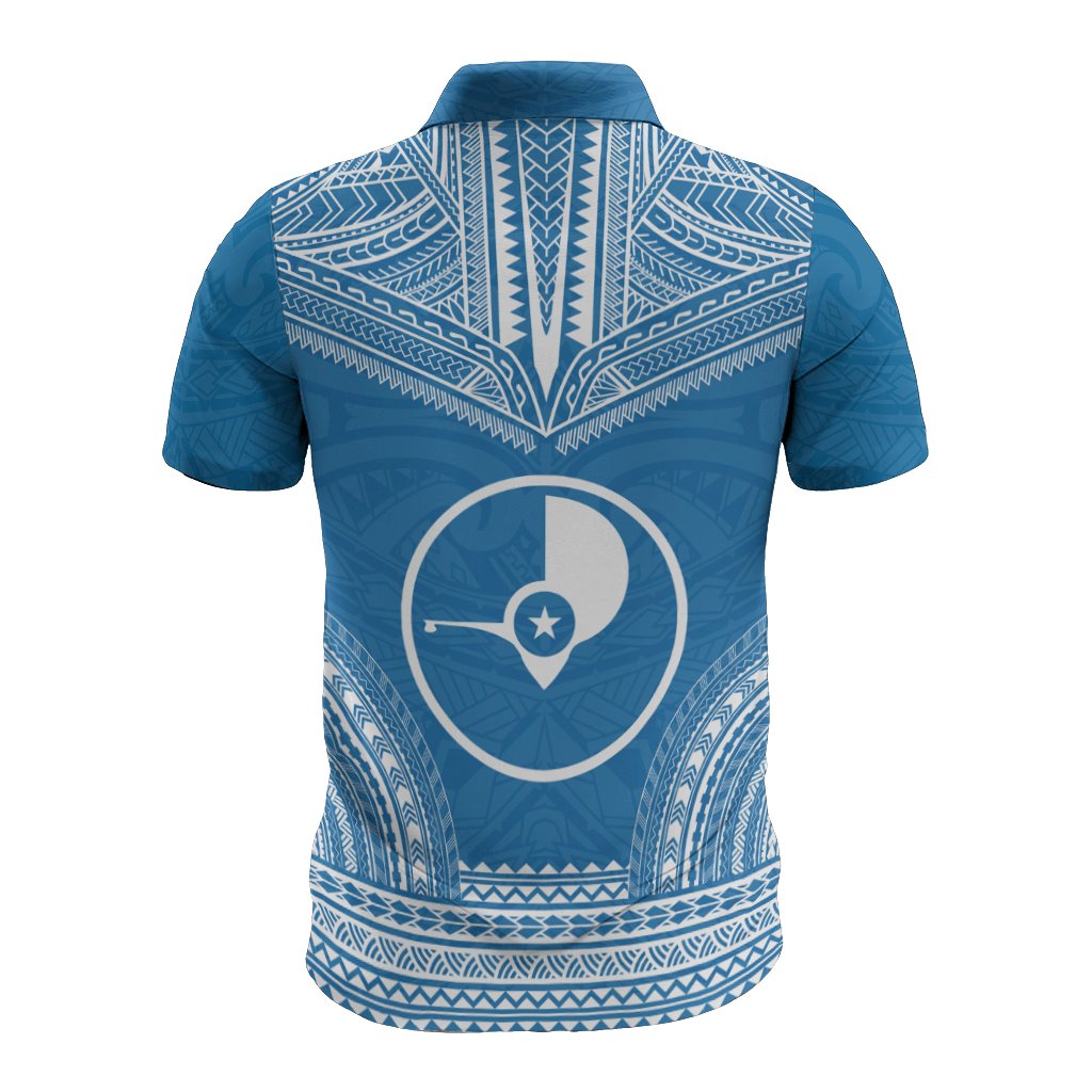Yap Polo Shirt Coat Of Arms Polynesian Chief Tattoo Flag Version - Polynesian Pride