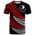 Yap Custom T Shirt Wave Pattern Alternating Red Color Unisex Black - Polynesian Pride