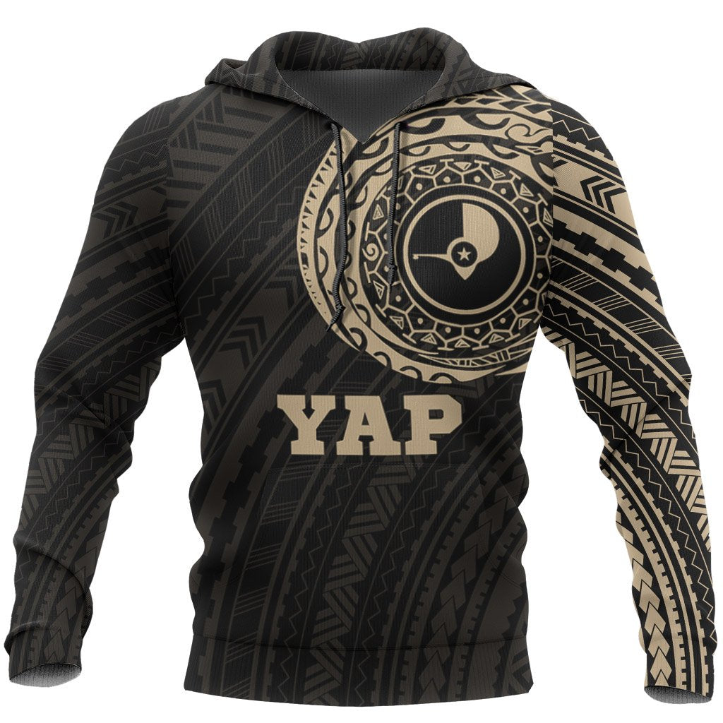 Yap Hoodie Yap Flag Polynesian Tattoo Style Version 2.0 Unisex GOLD - Polynesian Pride