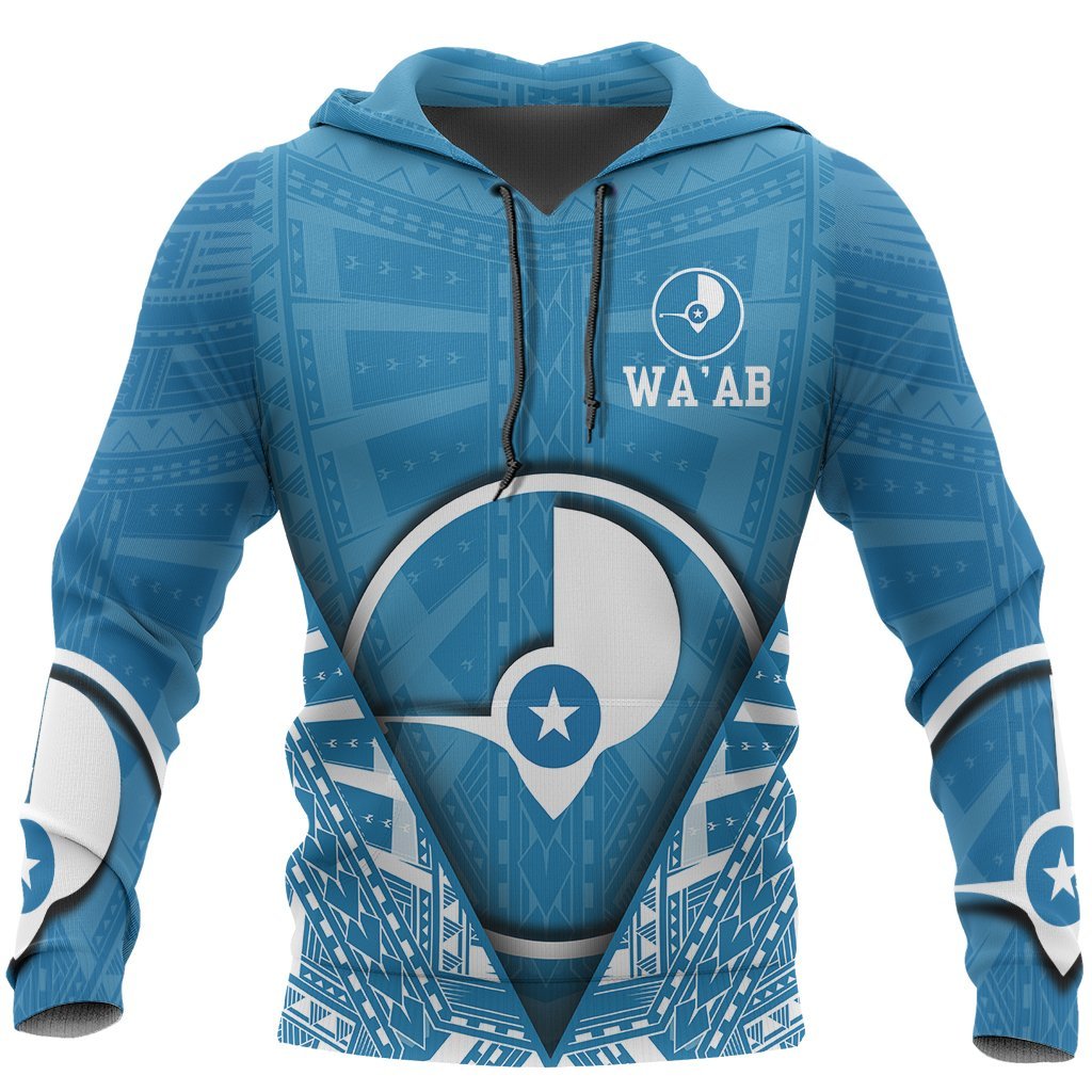 Yap Dreamer Pullover Hoodie Yap Flag A16 Unisex Blue - Polynesian Pride
