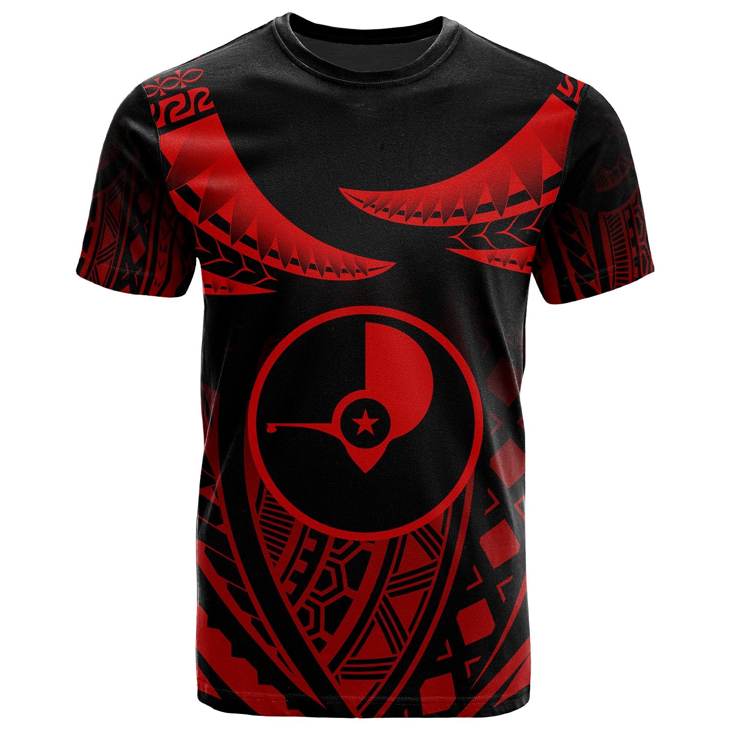 Yap T Shirt Polynesian Tribal Tattoo Unisex Red - Polynesian Pride