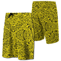 Hawaii Polynesian Culture Board Shorts Yellow Men Yellow - Polynesian Pride