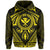 Polynesian Kakau Kanaka Turtle Map Hawaii Hoodie Circle Style Yellow - Polynesian Pride