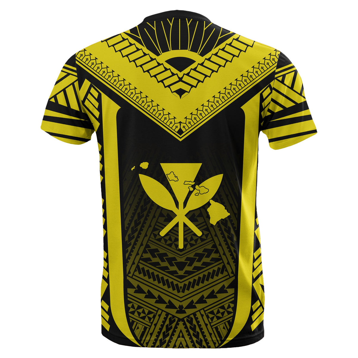 Hawaiian Kanaka Polynesian T Shirt Active Yellow - Polynesian Pride
