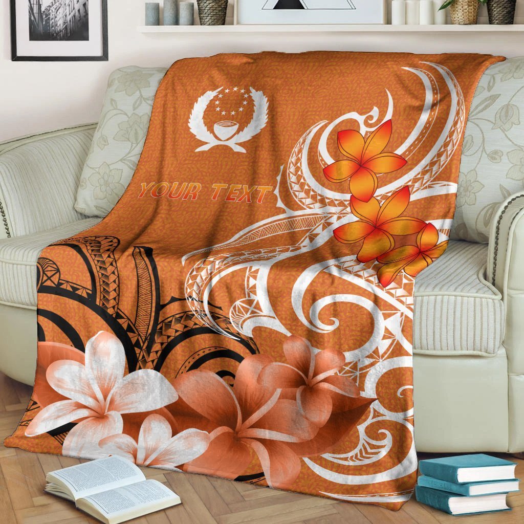 Custom Pohnpei Personalised Premium Blanket - Pohnpei Spirit White - Polynesian Pride