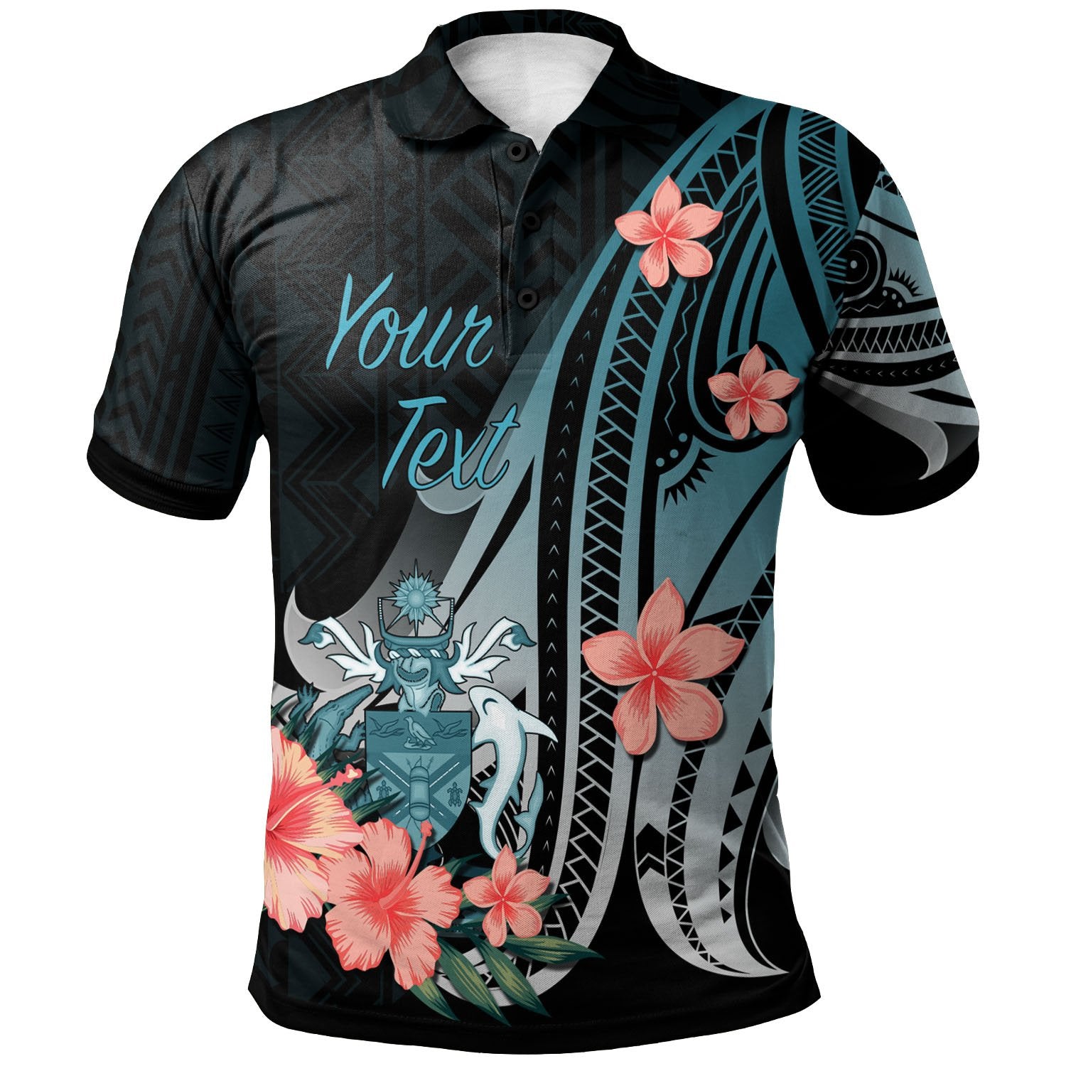 Solomon Islands Custom Polo Shirt Turquoise Polynesian Hibiscus Pattern Style Unisex Turquoise - Polynesian Pride