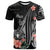 Papua New Guinea Personalised Custom T-Shirt - Polynesian Hibiscus Pattern Style