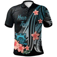 Tuvalu Custom Polo Shirt Turquoise Polynesian Hibiscus Pattern Style Unisex Turquoise - Polynesian Pride
