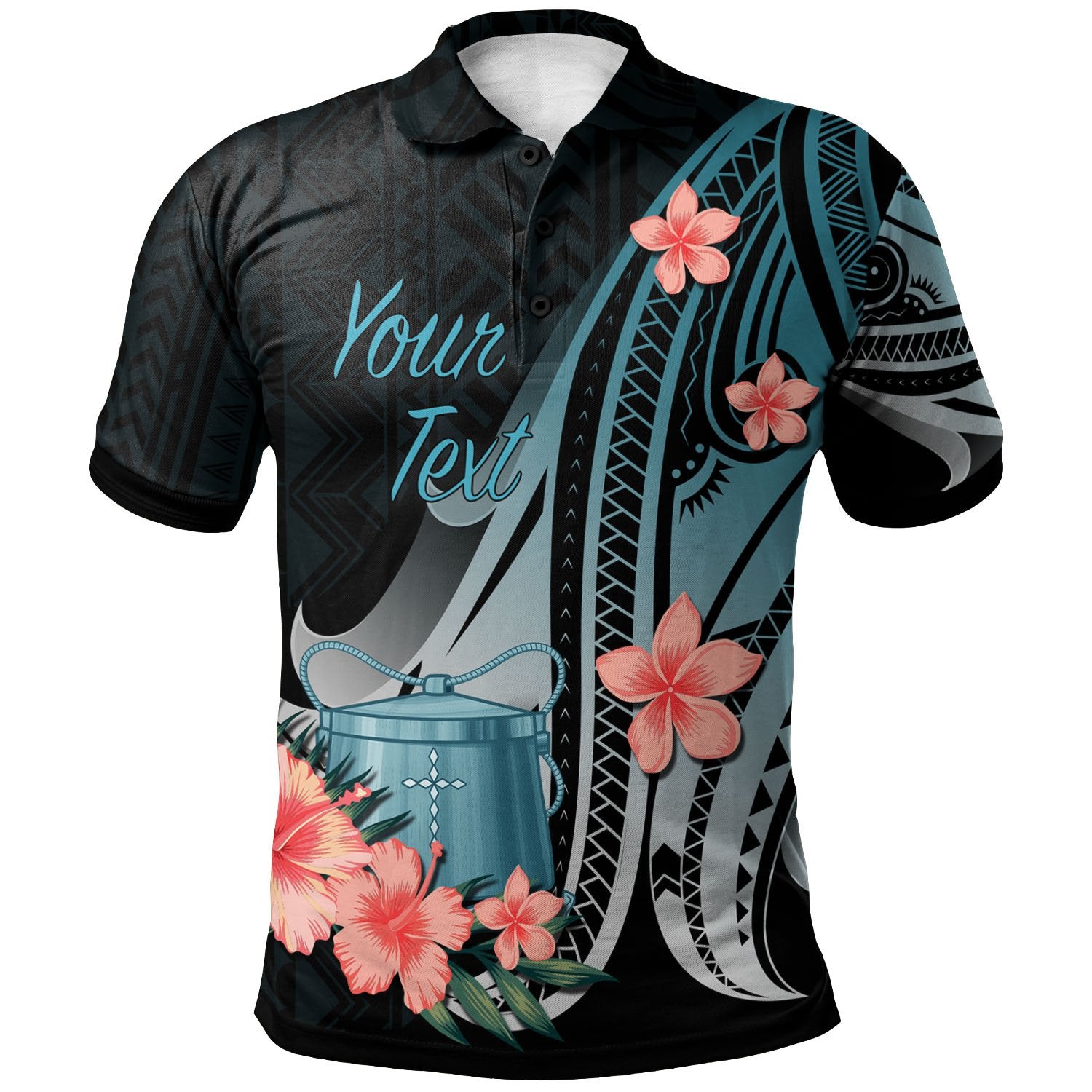 Tokelau Custom Polo Shirt Turquoise Polynesian Hibiscus Pattern Style Unisex Turquoise - Polynesian Pride