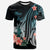 Vanuatu Personalised Custom T-Shirt - Turquoise Polynesian Hibiscus Pattern Style
