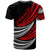 Niue Custom T Shirt Wave Pattern Alternating Red Color - Polynesian Pride