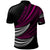 Kosrae Custom Polo Shirt Wave Pattern Alternating Purple Color - Polynesian Pride