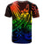 Guam T Shirt The Flow of The Ocean Rainbow Color - Polynesian Pride