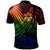 Guam Polo Shirt The Flow Of The Ocean Rainbow Color - Polynesian Pride