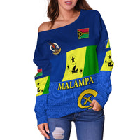 Malampa Province Off Shoulder Sweater Vanuatu Proud LT13 - Polynesian Pride