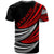 Fiji Custom T Shirt Wave Pattern Alternating Red Color - Polynesian Pride