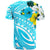 Tahiti T Shirt Polynesian Pattern Aquamarine Stone Color - Polynesian Pride