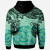 Federated of States Micronesia Zip Hoodie Vintage Floral Pattern Green Color - Polynesian Pride