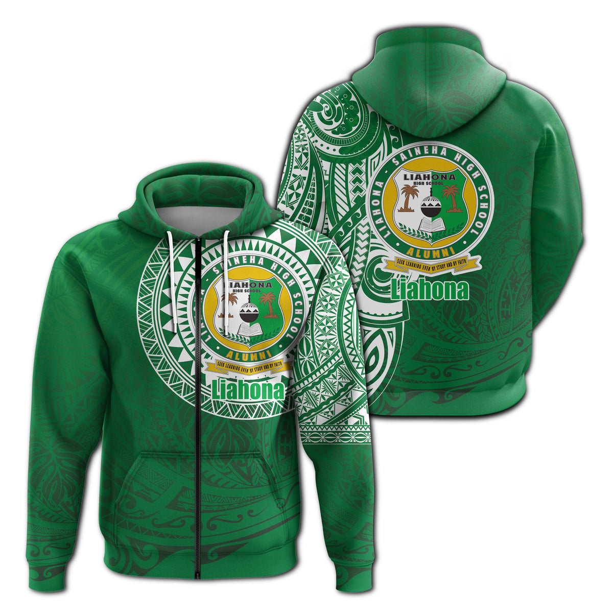 Liahona Tonga Zip Hoodie Polynesian Free Style - Polynesian Pride