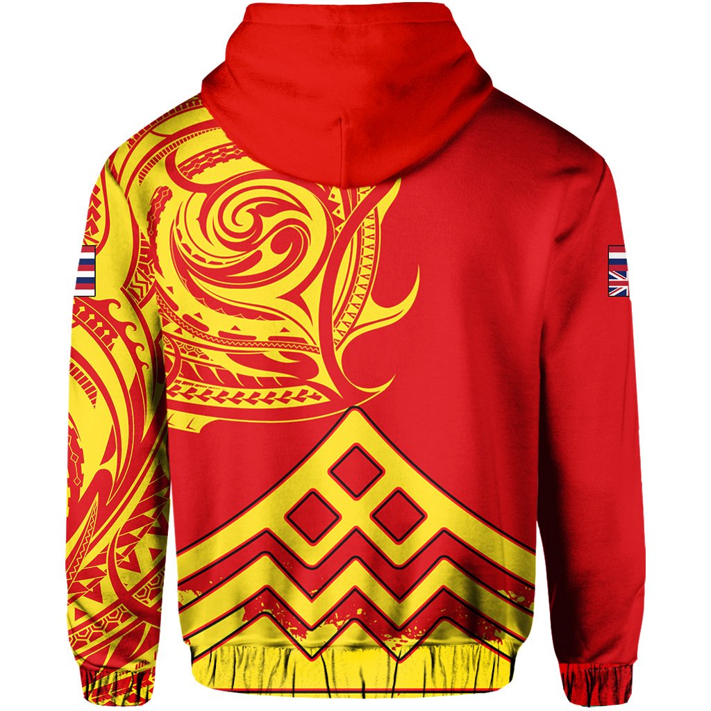 Hawaii Hoodie King Polynesian Mauna Kea - Polynesian Pride