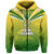 Cook Islands Rugby Simple Polynesian Zip Hoodie Unisex Green - Polynesian Pride